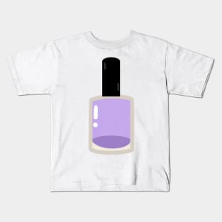 Lilac nail polish bottle Kids T-Shirt